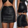 Rose Beauty A женские мини-юбки с разрезом по низу из искусственной кожи юбка клубные сексуальные юбки горячие танцевальные наряды для женщин