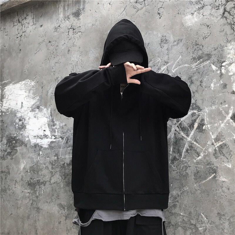 Мужской серый кардиган с капюшоном — легкая однотонная куртка с длинными рукавами для весны и осени