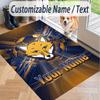 Custom Text Printed Rug Leicester City Non Slip Floor Carpet For Home Room Decor