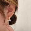 2022 925 Silver Needle Bow Rhinestone Earrings - Niche Design, Light Luxury