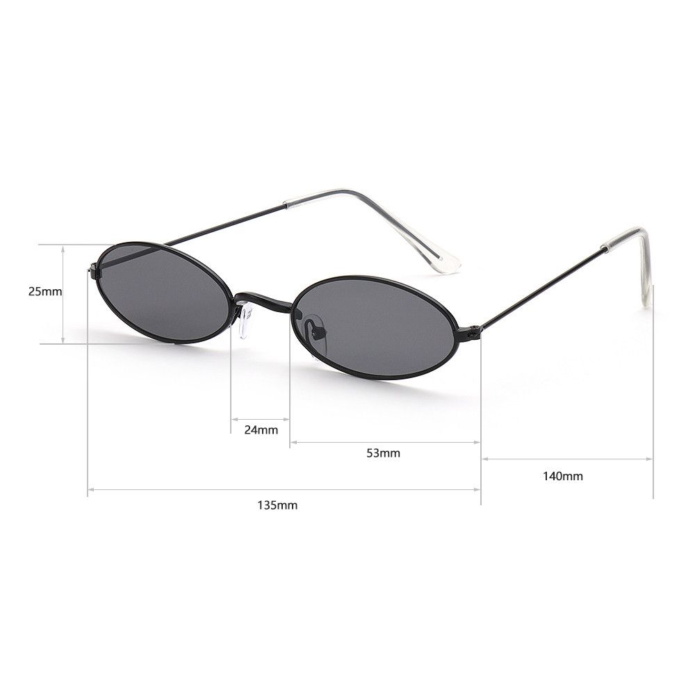 Fashion Design Small Frame Men and Women Sun Glasses Vintage Shades Eyeglasses Oval Sunglasses