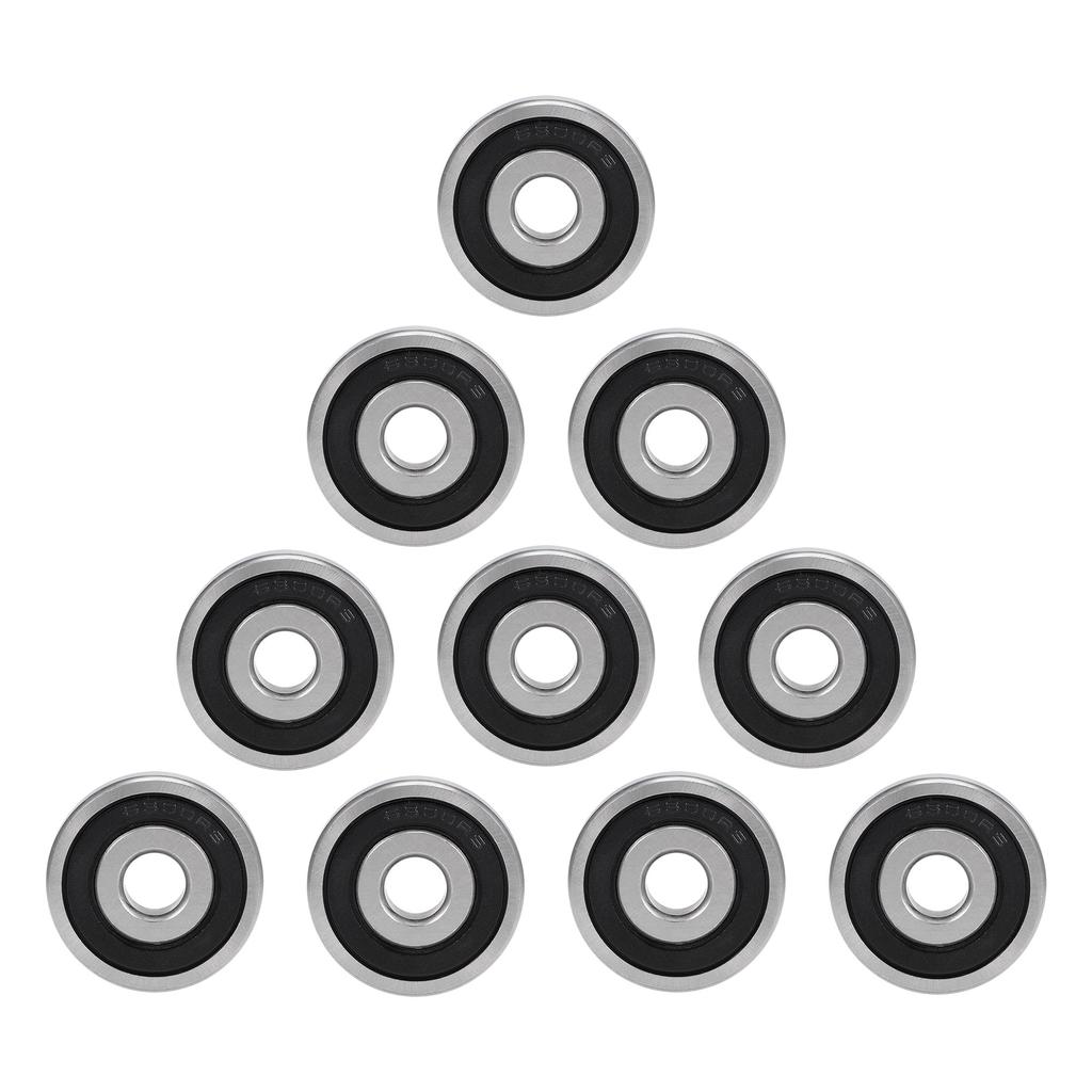 Motoforti 6300-2RS Deep Groove Ball Bearings Z2 10mm x 35mm x 11mm Double Shielded Carbon Steel