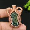 Подвеска из натурального драгоценного камня-кровавого камня ручной работы из медной проволоки 2.17 Y5N38