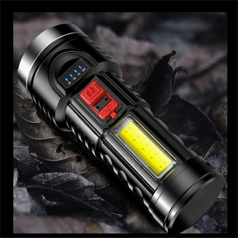 Led Tactical Flashlight Super Bright 100000lm Ipx4 Waterproof 1200mah Battery Usb Rechargeable