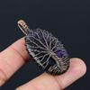 Tree Of Life Charoite Gemstone Pure Copper Wire Wrapped Handmade Pendant Jewelry