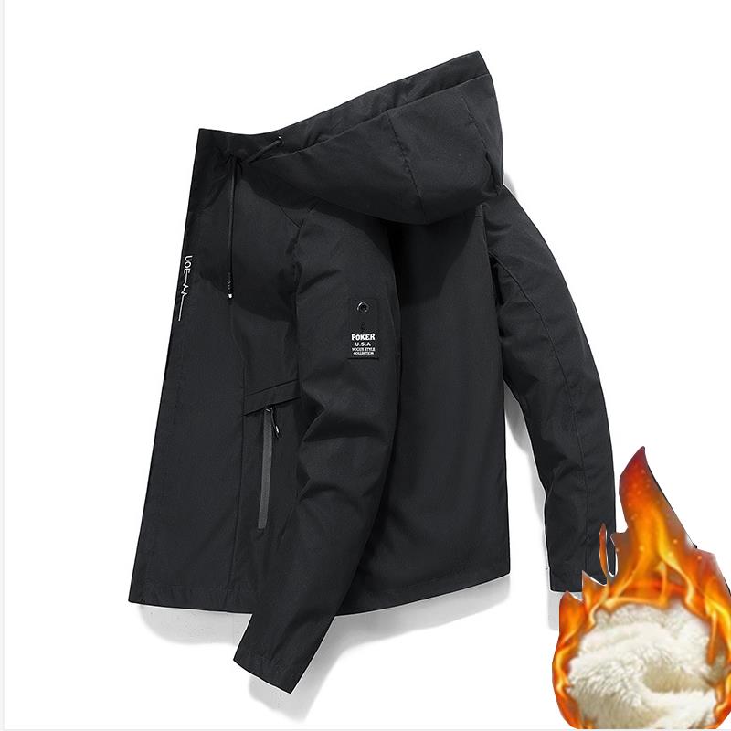 Весенне-осенняя мужская повседневная мужская толстовка с капюшоном на молнии, ветрозащитная куртка, мужская спортивная рабочая куртка для кемпинга на открытом воздухе