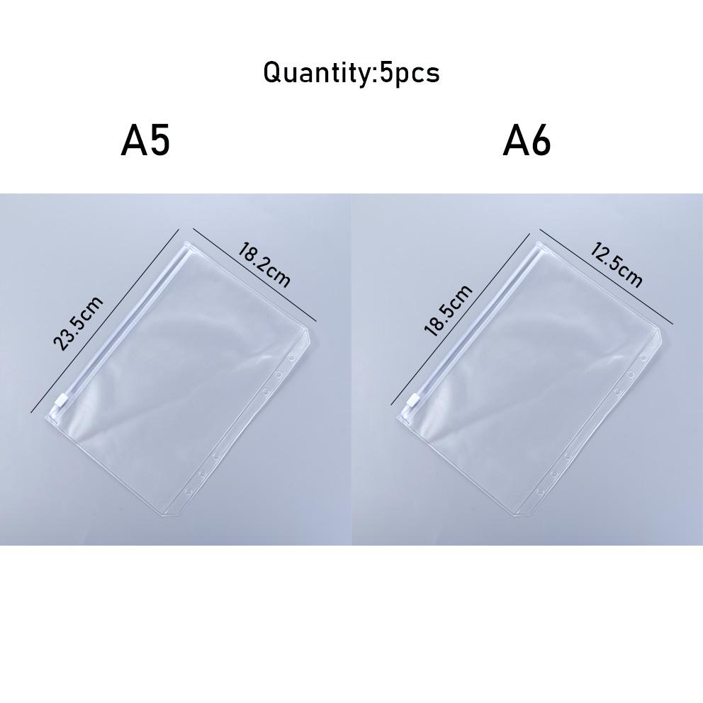 Size with Flap Binder Filler Binder Pockets Notebook Binder Binder Zipper Folders Loose Leaf Bags