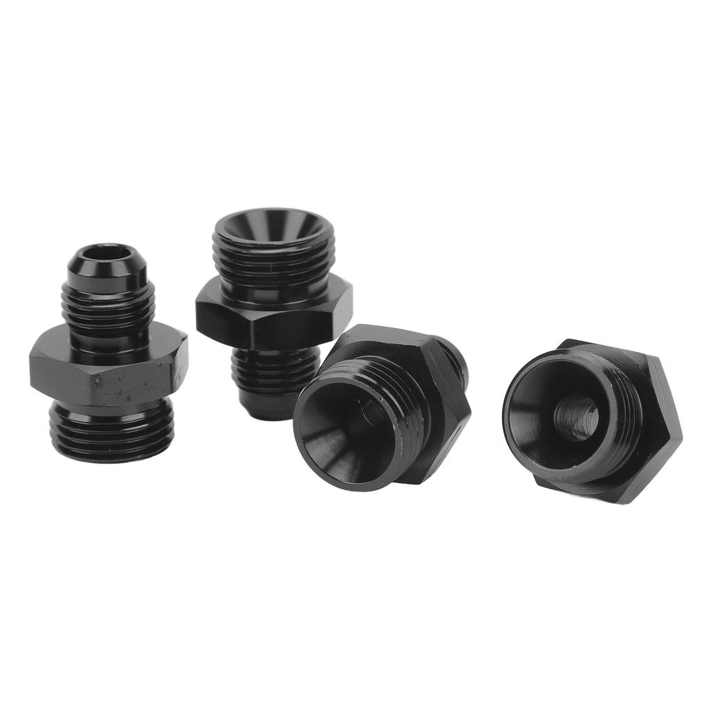 4 шт. фитинг ORB, алюминиевый сплав, 1500 фунтов на кв. дюйм, адаптер с уплотнительным кольцом, наружная резьба, развальцовка, 8AN ORB на 6AN для масляного радиатора, топливного насоса