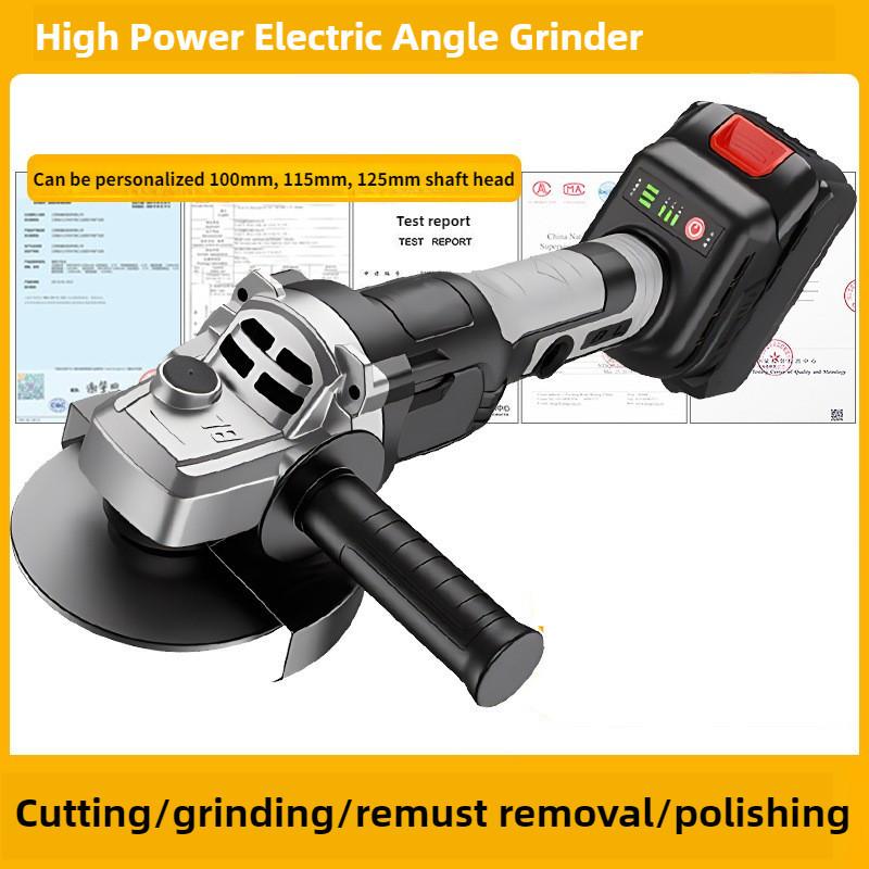 Portable Handheld Cutting Machine Rechargeable Multifunctional Polishing Machine High Power Electric Angle Grinder