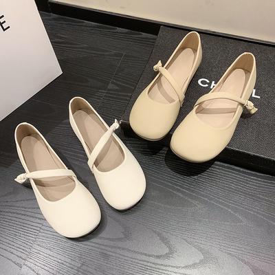 2024 Весна/Лето Новые Универсальные Туфли с Круглым Носом Женские Туфли Небольшого Носа Нежный Стиль Женские Туфли