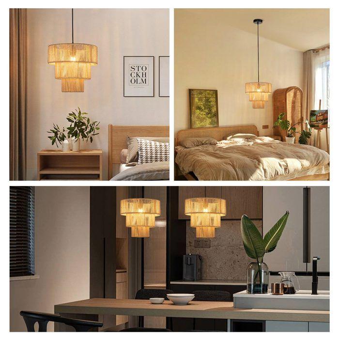 Lampe suspendue NETTLIFE Bohème Ø35 cm Noir 1 ampoule E27