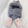 2/3Pcs Cute Scarf Hat Glove for Women Thickened Cartoon Plush Hat Furry Scarf Cap Set  Riding