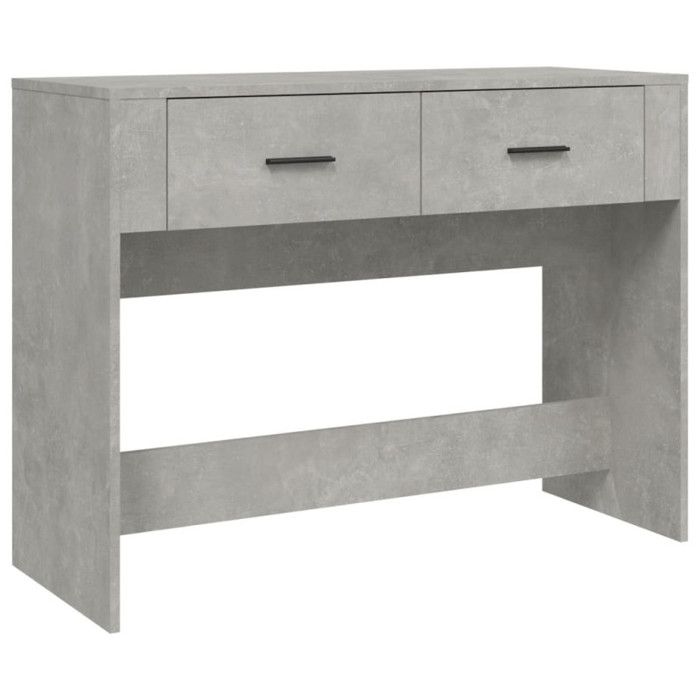 Table console Gris béton 100x39x75 cm Bois d ingénierie