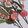 Plastic Simulation Peach Fruit 6 Heads Fake Plants Artificial Peach Branch  Home Garden Decor