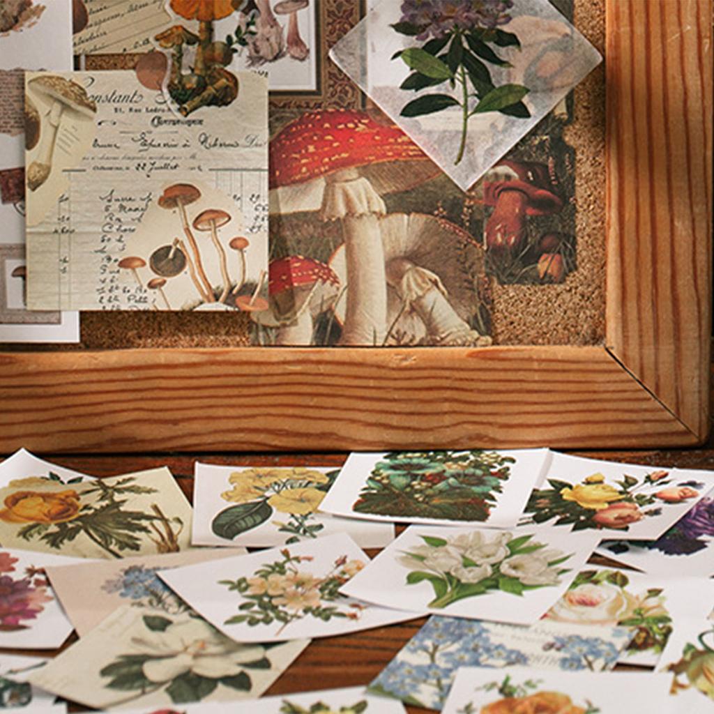 100 шт. Наклейки для украшения блокнота, Цветочные декоративные наклейки, Тематические наклейки для DIY, для дневника, планера