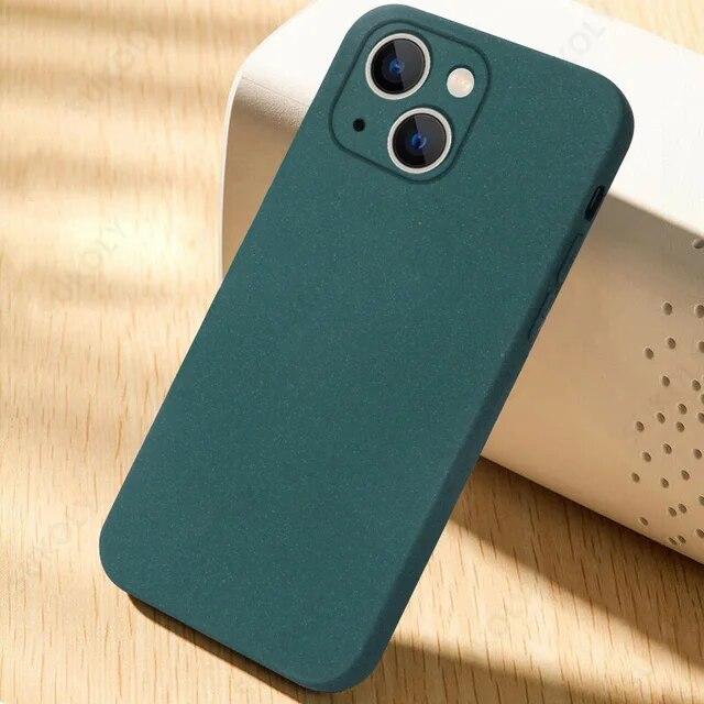 Ультратонкий чехол из ТПУ с матовой задней панелью из песчаника для iPhone 15 Plus 14 11 12 13 Pro Max SE 2020 8 XR XS Max Plus, чехол для телефона