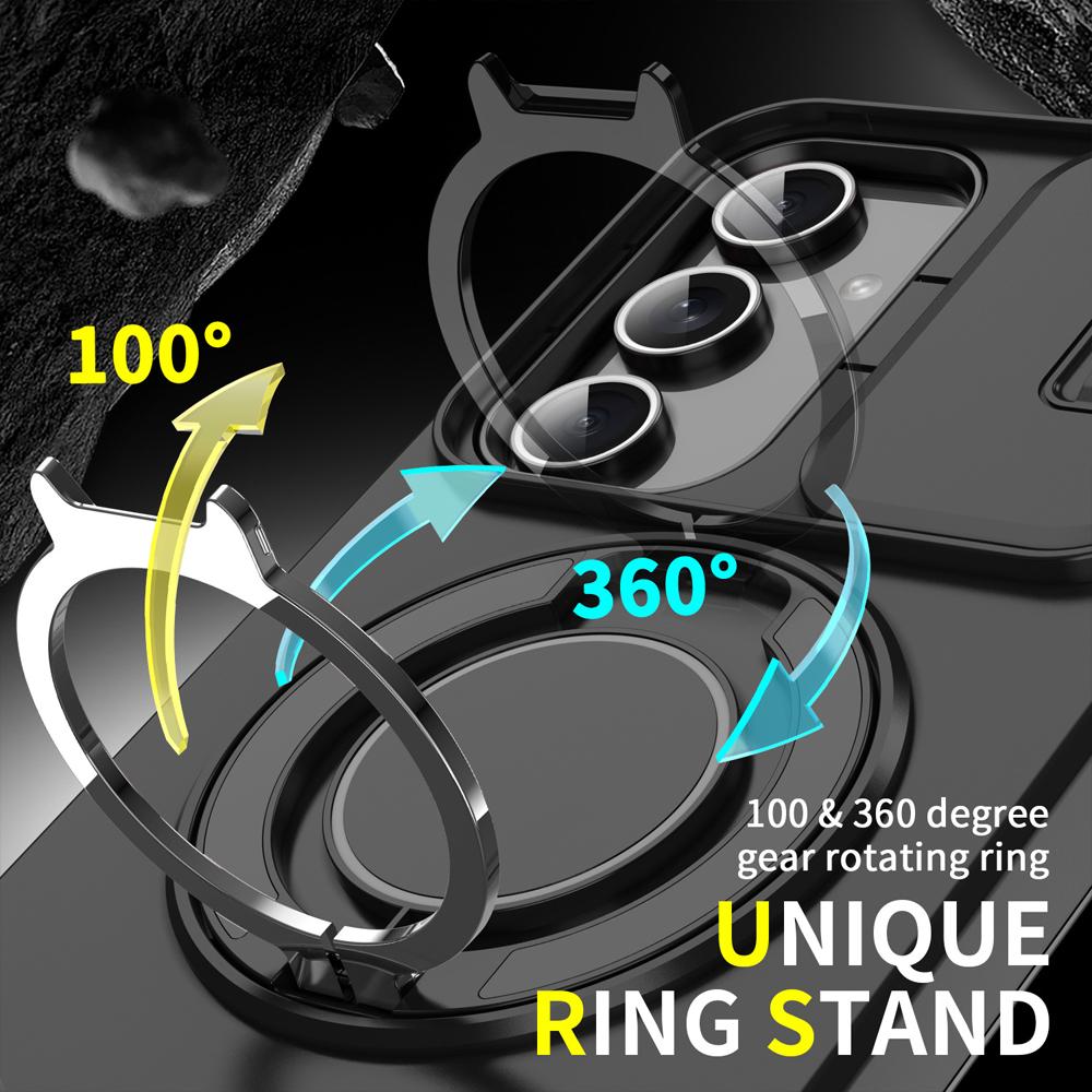 Магнитный чехол для телефона для Samsung Galaxy A55 A56 A36 A26 A54 A14 A35 A25 A15 A16 5G Складная подставка Сдвижная крышка для защиты камеры