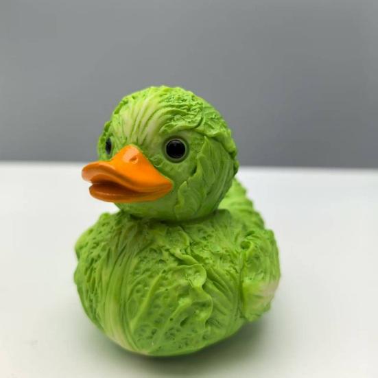 Vegetable Duck Figurine 3D Tomato Mushroom Duck Statue Resin Vegetable-Themed