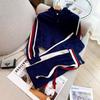 Women's Autumn/Winter Velvet Sports Suit: European Design Short Sweater Jacket & Casual Two-Piece Set