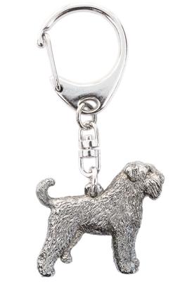 Коллекция брелоков для собак Bouvier des Flanders, сделанных в Англии (Необработанный хвост)