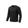 Fitness Series 3D Tailored Solid Crew Neck Sweatshirt Men Tops Black AWDS007-1