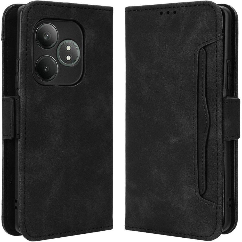 Flip Case for Realme GT 6 / 6T, Card Slot, Black