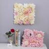 Romantic Elegant Artificial Flower Wall Shop Window Flowers Wall Panels Decor 3D Silk Rose Flowers