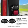 Real Dry Hard Carbon Fiber LHD RHD Car Seat Belt Interior Cover For Abarth 595 695 595C 695C Fiat 500 500C 2008-2024 Sticker