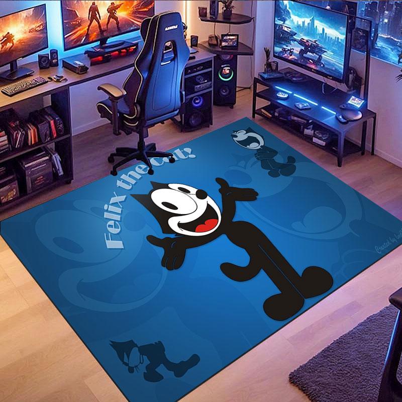 Felix the Cat pattern rug, suitable for living room, bedroom, game room, computer room and home décor.