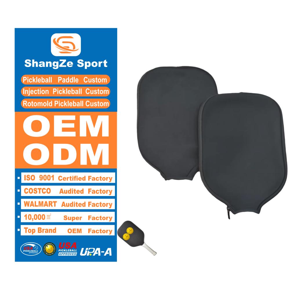SHANGZE Hot Selling High Quality Portable Custom Accessories Pickleball Paddle Cover Neoprene Training Bag Hook Durable Oxford
