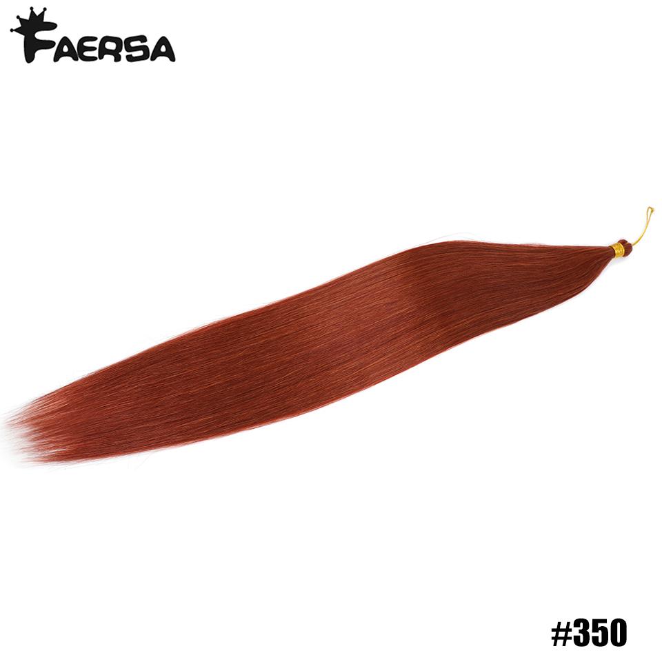 Ariel Straight PonyTail Synthetic Hair 30 Inch Bundles Crochet Braids Ombre Brown Crochet Brading Hair Extensions for Women