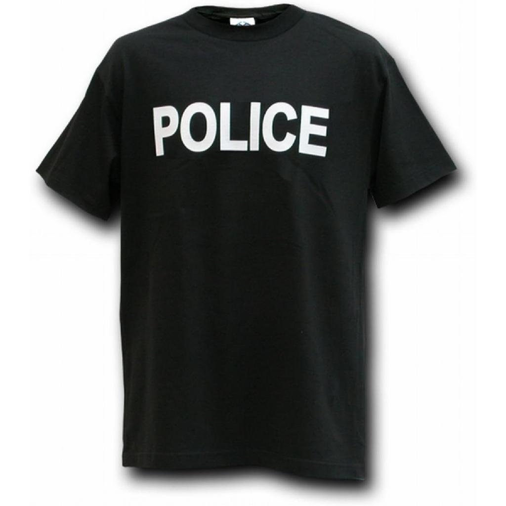 Черная футболка с символикой полиции и правоохранительных органов