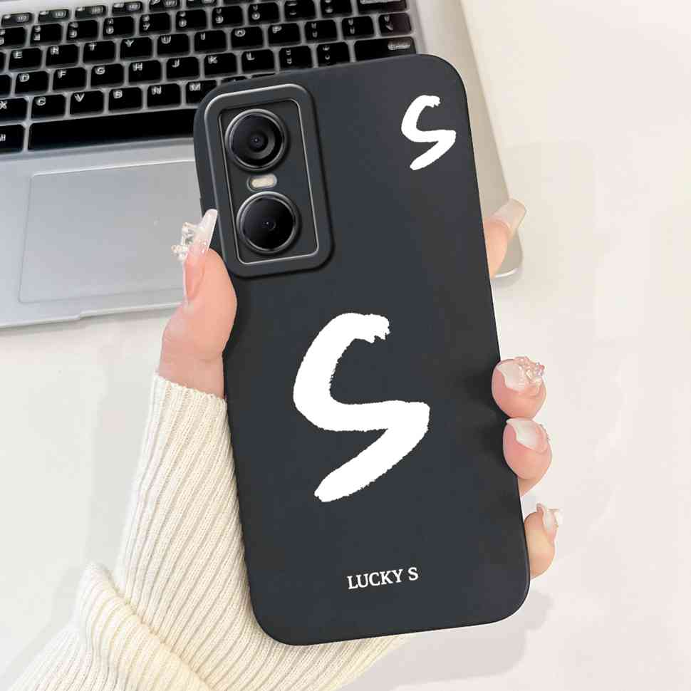 Luckly Letters Cover For Tecno Pop 6 Pro Case 2022 Silicone Soft TPU Phone Case For Tecno Pop6 Pop 6 Pro Bumper 6.6"