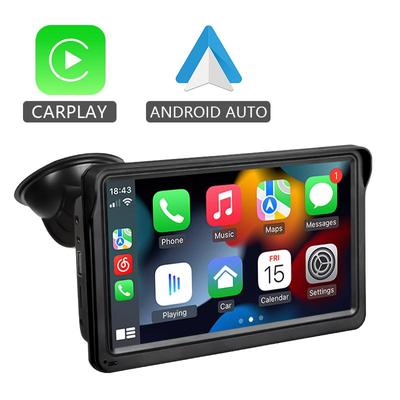 B5300 Автомобильный плеер Дисплей Монитор CarPlay Android Auto Мультимедиа MP5 Плеер 7-дюймовый Портативный Сенсорный Экран Интегрированные Динамики С USB AUX