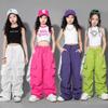 5-14Y Kids Hip Hop Joggers Pants High Waist Vintage Casual Streetwear Baggy Pants Girls Cargo Pants Teenage Straight Trousers