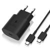 Wall Charger - Phonillico - 25W - USB-C - Compatible Galaxy A14/A34/A54/S23 - Black