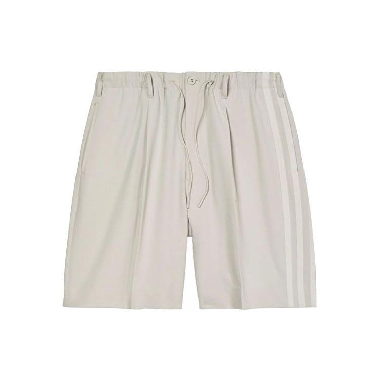 Y-3 SS22 Однотонные шорты-бермуды с эластичной талией, мужские шорты светло-серого цвета HG6086