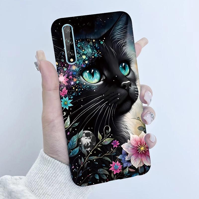 Чехол для телефона Huawei Y8p Дизайн 'Девочка с цветами' Мягкий силикон ТПУ Задняя крышка для Huawei P Smart S Y 8p HuaweiY8p AQM-LX1 Чехлы