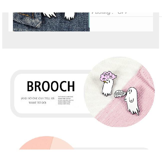 Милая эмалированная булавка для курения Boo Ghost, брошь с героями мультфильмов для женщин и мужчин, джинсовые куртки, булавки для лацканов, значки на рюкзак, детские модные украшения
