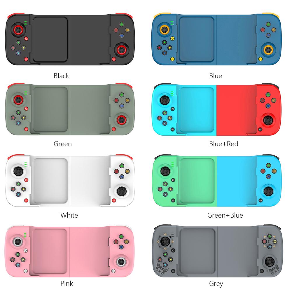 D3 Mobile Phone Stretch Game Controller Joystick Bluetooth-Compatible5.0 Wireless Gamepad for IPhone/iOS/Android for PUBG