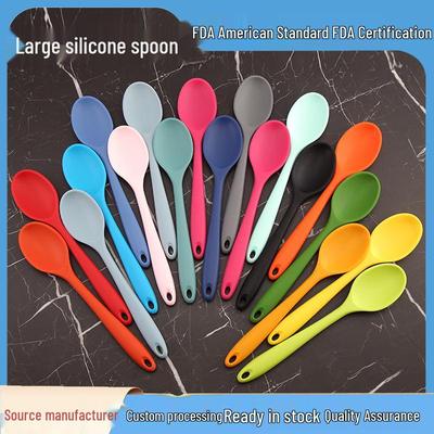 Интегрированный набор силиконовых кулинарных ложек - Антипригарные, многоцелевые ложки для риса, приправ, супа, вока и жарки.