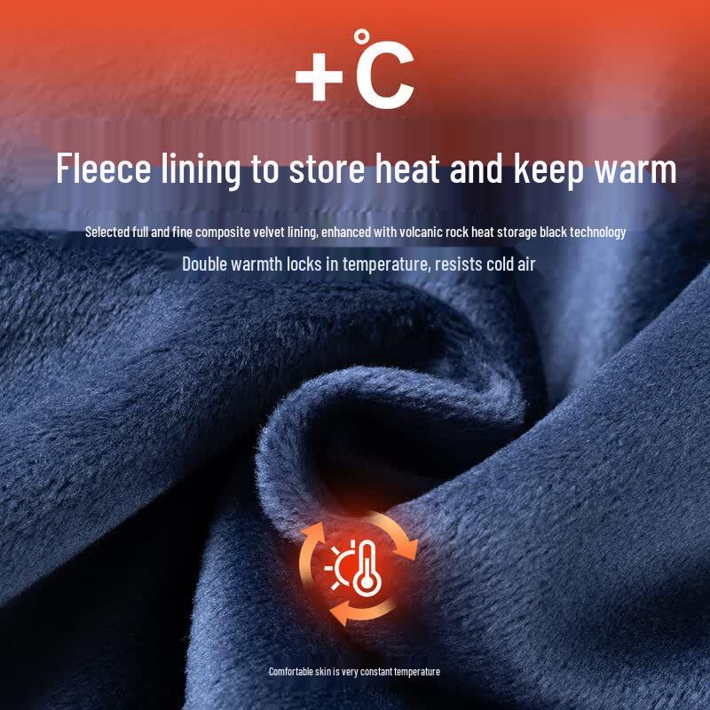 JEEP Men's Twill Texture Fleece Lined Round Neck Sweatshirt