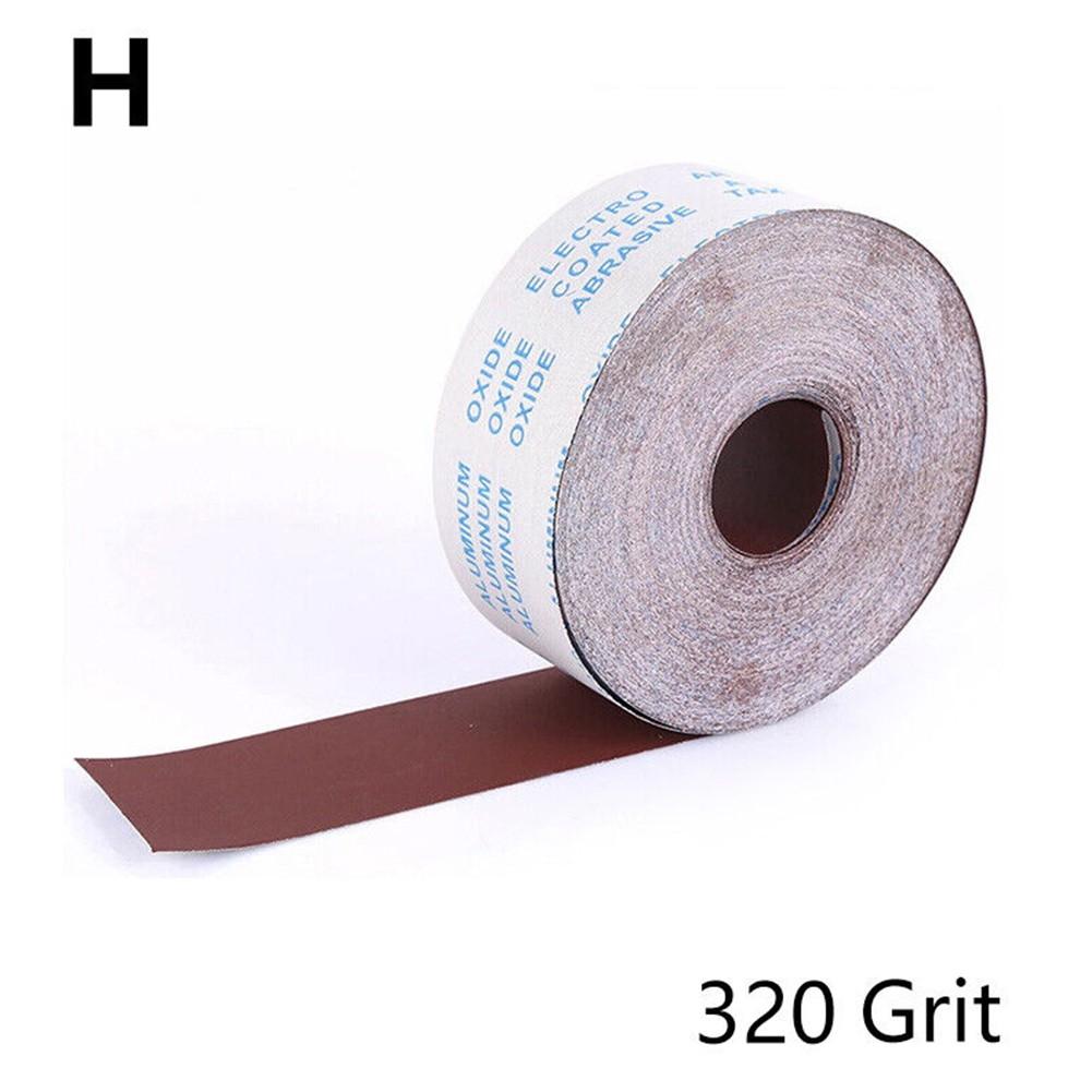 1M*10CM Sandpaper Roll 80-800 Grit Emery Cloth Non-staining Coating