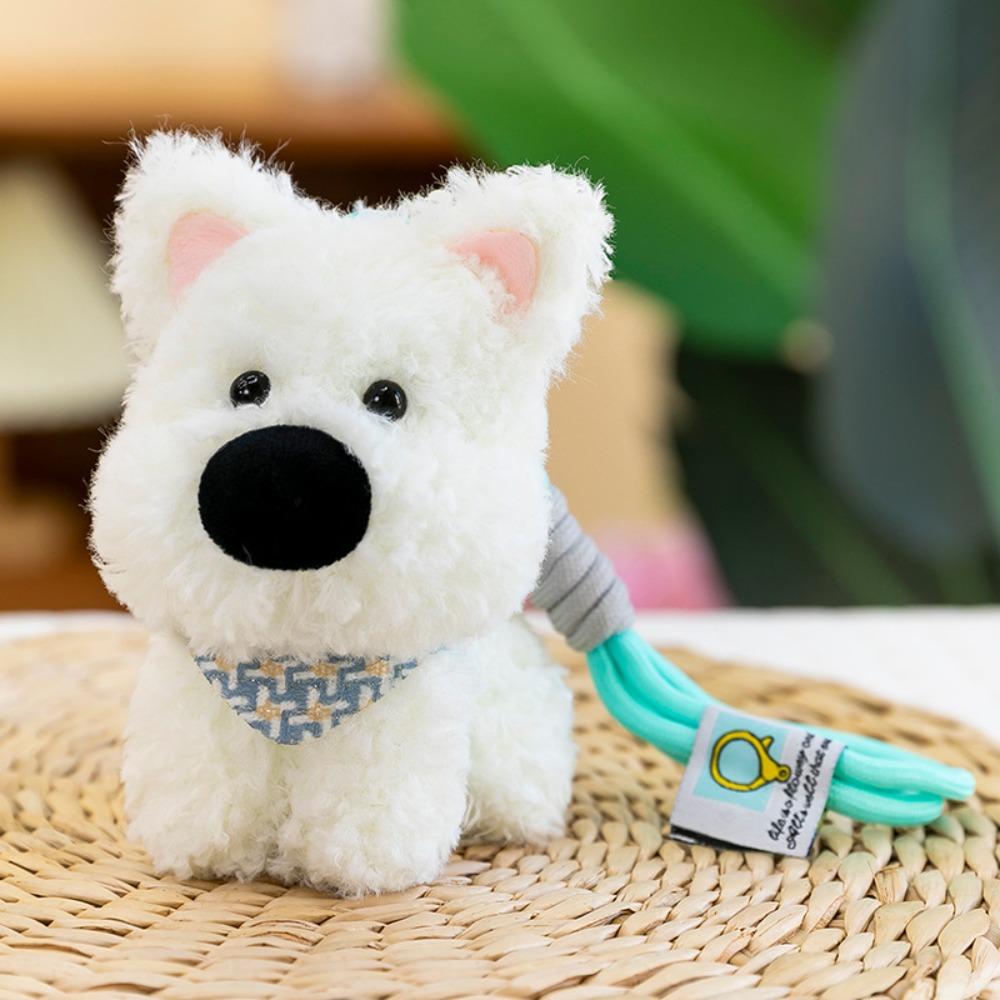 Anti-lost West Highland Doll Plush Hanging Pendant Creative West Highland Bag Pendant  Gift