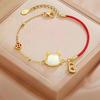 Lucky Nafu Ping An Buckle Red Rope Bracelet Women's Light Luxury Exquisite Jewelry New Chinese Style Jewelry