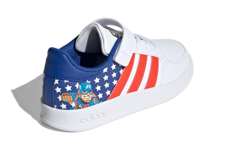 Adidas Neo Breaknet Low top Skateboard Shoes White Red Children Aged 3 7 Years Old GZ7650