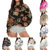 Women's Casual Fashion Print Round Neck Loose Long Sleeve Sweatshirt Top