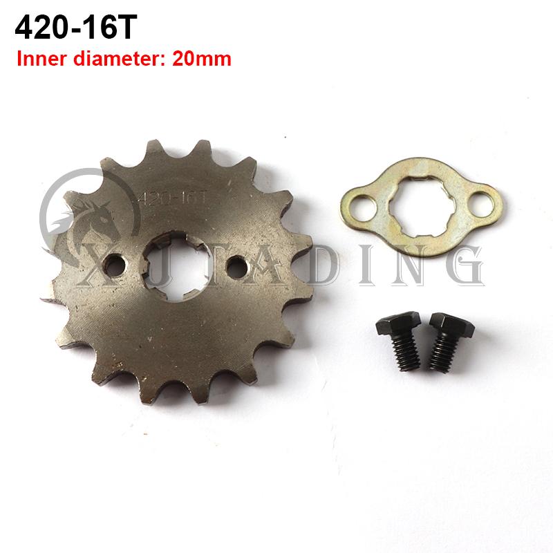 Front Engine 420# 17mm 20mm 10T-19T Toothed Sprocket & Fixed Plate Lock For Dirt Pit Monkey Dax Bike Go Kart ATV Quad Motorcycle