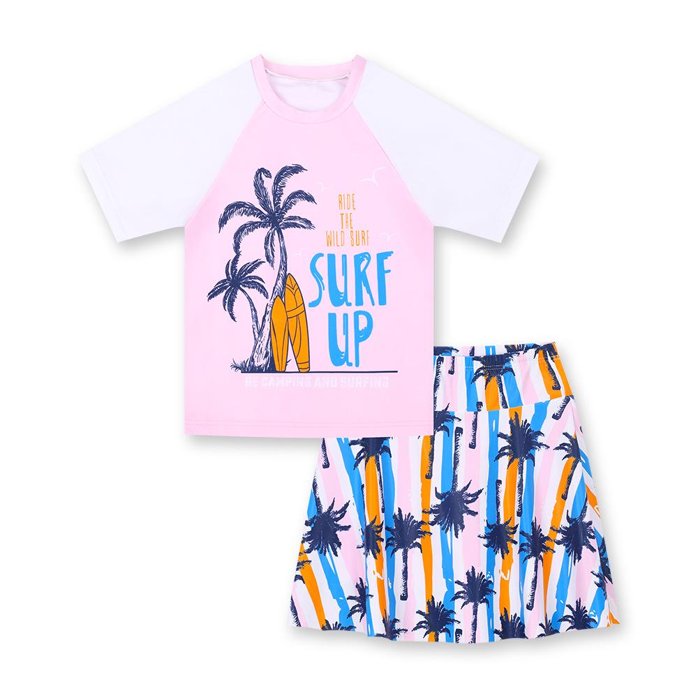 Kids' Two-Piece UV-Protective Swim Set: Long Sleeve Top & Shorts