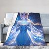 Замороженная принцесса Эльза Одеяла Фланелевые Зимние Снежная королева Дышащие Легкие Тонкие Пледы для Постельного белья Уличный Квилт